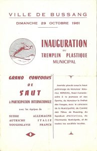 Programme inauguration Tremplin 29/10/1961