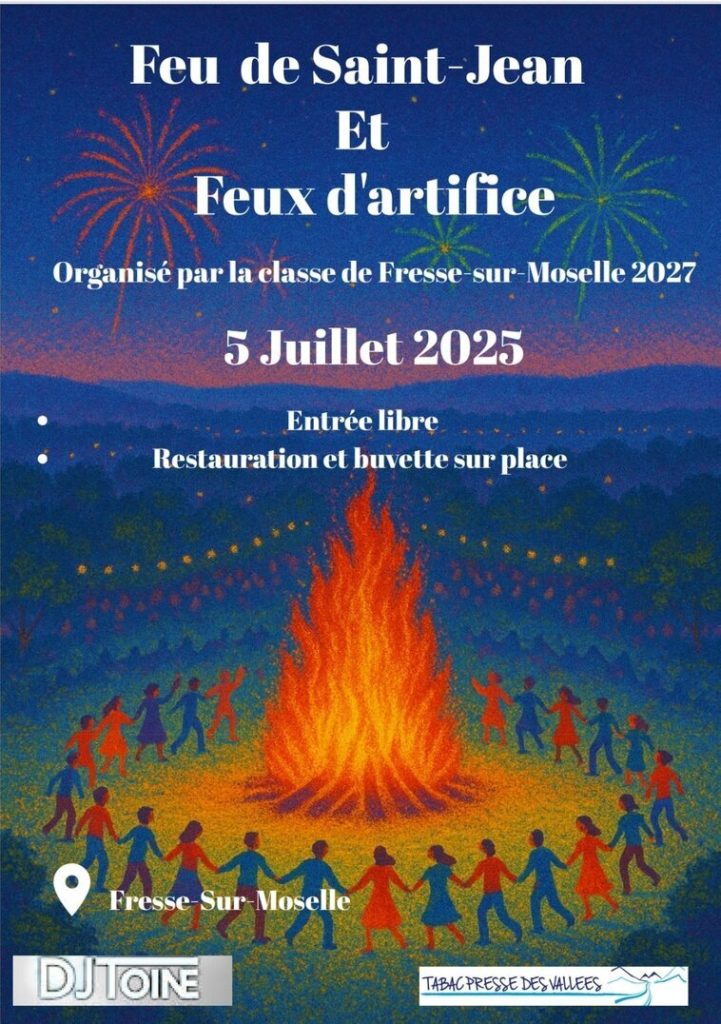Feux d'artifice et feu de la Saint-Jean FRESSE SUR MOSELLE