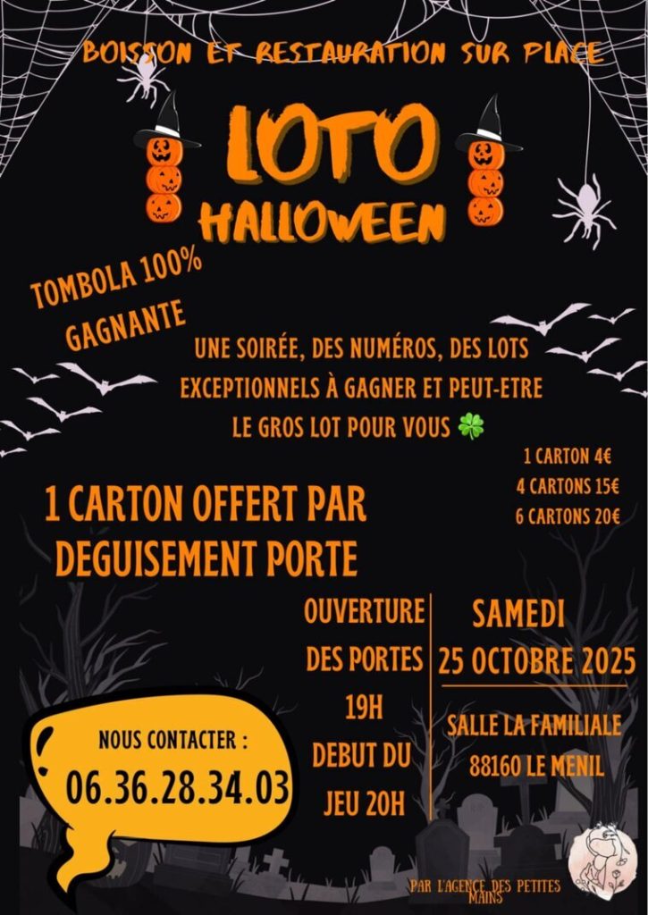 Loto Halloween LE MENIL