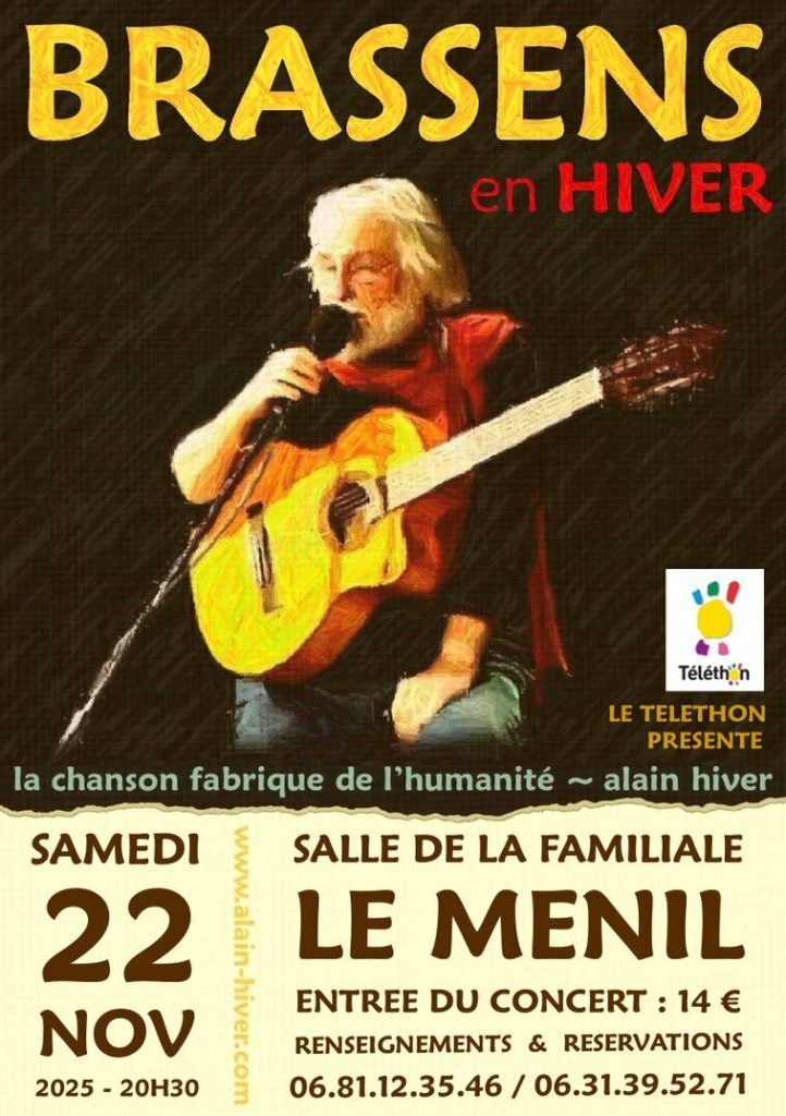 Concert : Brassens par Alain Hiver LE MENIL