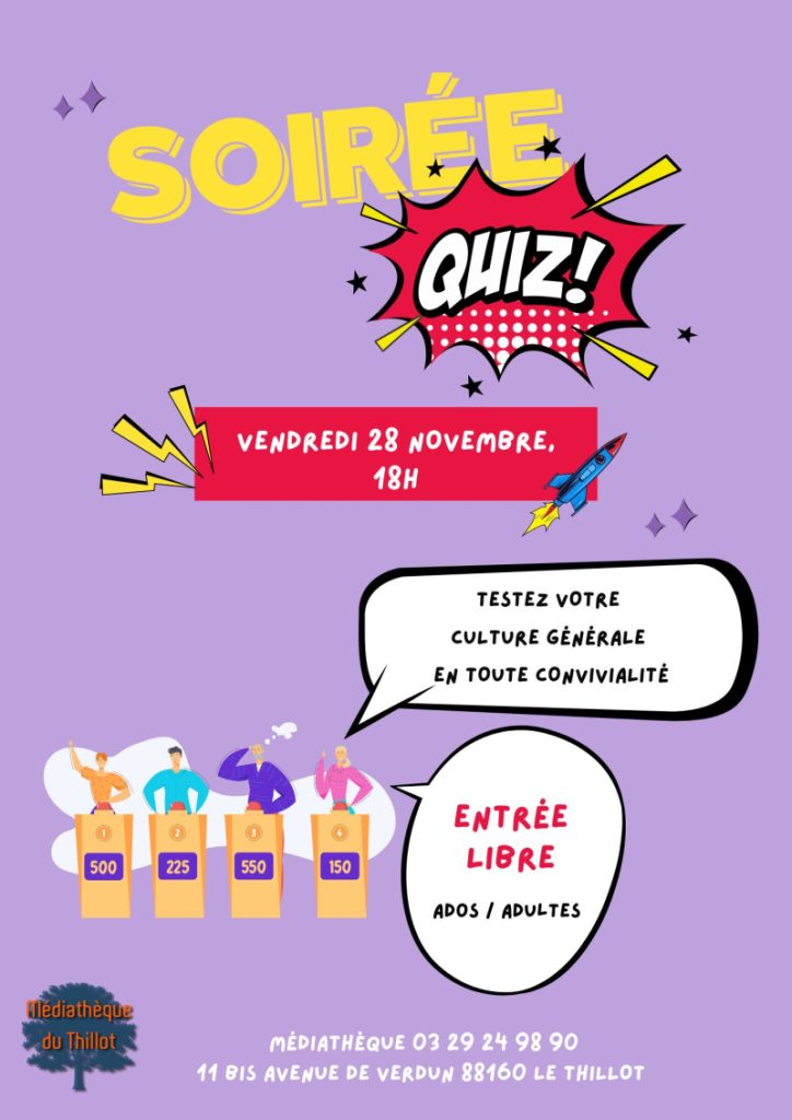 Soirée quiz LE THILLOT