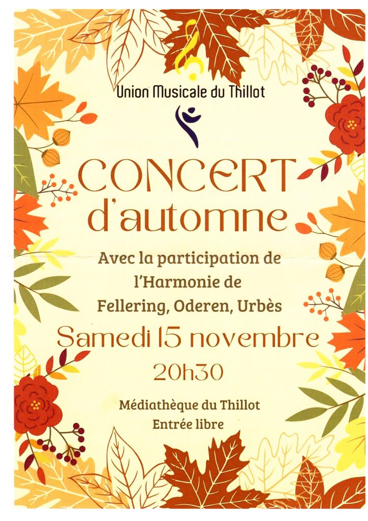 Concert d'automne LE THILLOT