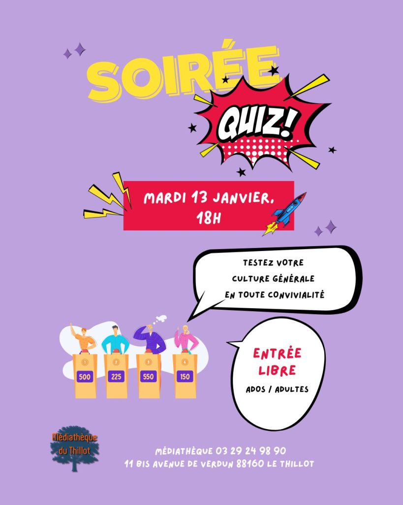 Soirée quiz LE THILLOT