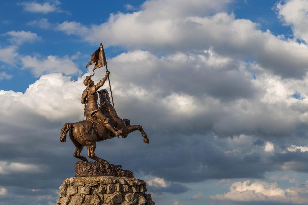 Statue de Jeanne D'arc à cheval SAINT MAURICE SUR MOSELLE